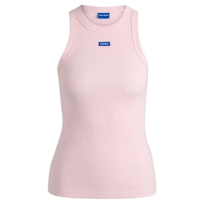 тениска,дамски,тениски,hugo,easy,10257055,blue,sleeveless,t,shirt,pink,(light,pastel,pink)
