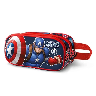 канцеларски,принадлежности,karactermania,marvel,captain,america,patriot,3d,pencil,case,blue,(multicolor)