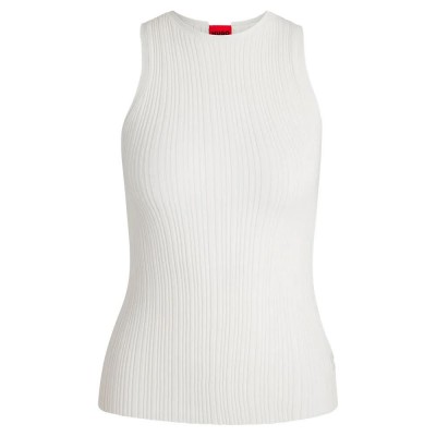 тениска,дамски,тениски,hugo,sarepla,01,sleeveless,t,shirt,natural,(white)