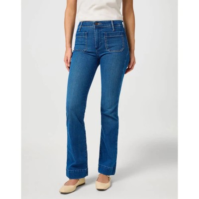 дънки,дамски,панталони,wrangler,112362666,flare,fit,jeans,blue