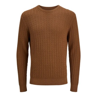 блуза,мъжки,пуловери,jack,&,jones,emil,sweater,monks,robe,(brown)