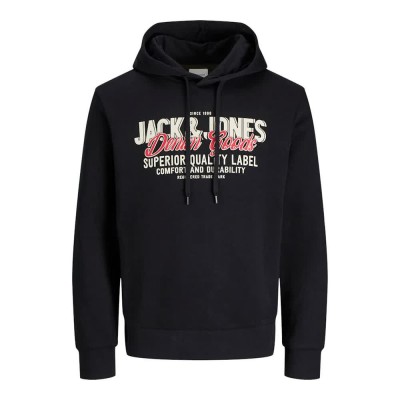 суичър,мъжки,пуловери,jack,&,jones,logo,2,col,hoodie,black