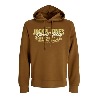 суичър,мъжки,пуловери,jack,&,jones,logo,2,col,hoodie,monks,robe,(brown)