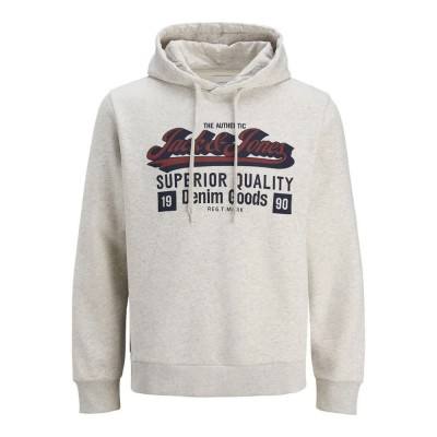 суичър,мъжки,пуловери,jack,&,jones,logo,2,col,hoodie,white,melange,(white)