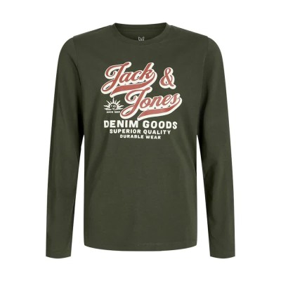 тениска,детски,тениски,jack,&,jones,logo,2,col,long,sleeve,t,shirt,duffel,bag,(green)
