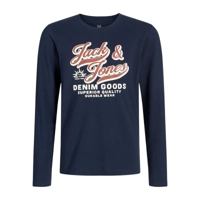 тениска,детски,тениски,jack,&,jones,logo,2,col,long,sleeve,t,shirt,sky,captain,(blue)