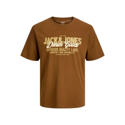 тениска,мъжки,тениски,jack,&,jones,logo,2,col,sn,short,sleeve,t,shirt,monks,robe,(brown)