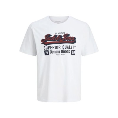тениска,мъжки,тениски,jack,&,jones,logo,2col,plus,size,short,sleeve,t,shirt,cloud,dancer,(white)