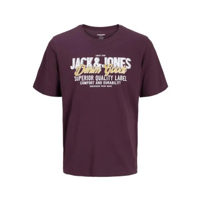тениска,мъжки,тениски,jack,&,jones,logo,2col,plus,size,short,sleeve,t,shirt,plum,perfect,(purple)