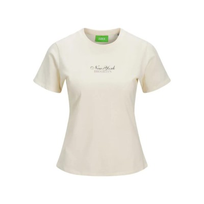 тениска,дамски,тениски,jack,&,jones,luna,regular,fit,jjxx,short,sleeve,t,shirt,beige,(vanilla,ice,new,york)