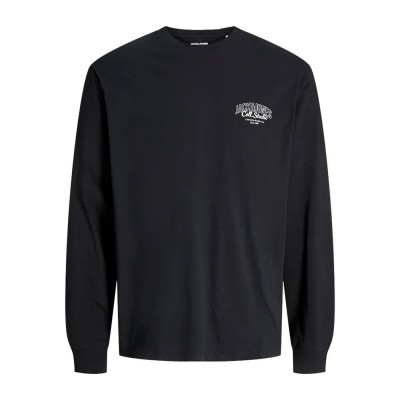 тениска,мъжки,тениски,jack,&,jones,makoto,long,sleeve,t,shirt,black