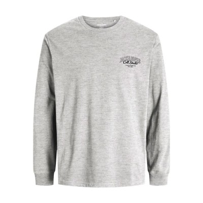 тениска,мъжки,тениски,jack,&,jones,makoto,long,sleeve,t,shirt,light,grey,melange