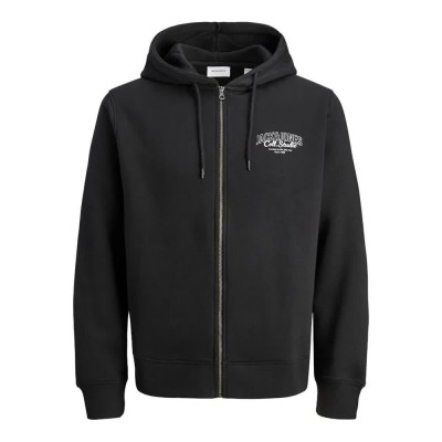 блуза,мъжки,пуловери,jack,&,jones,makoto,plus,size,full,zip,sweatshirt,black