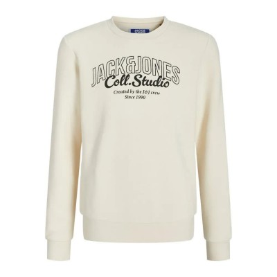блуза,детски,блузи,jack,&,jones,makoto,sweatshirt,antique,white,big,print,(beige)