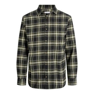 карирана,риза,мъжки,ризи,jack,&,jones,oshua,check,plus,size,long,sleeve,shirt,black,(green)