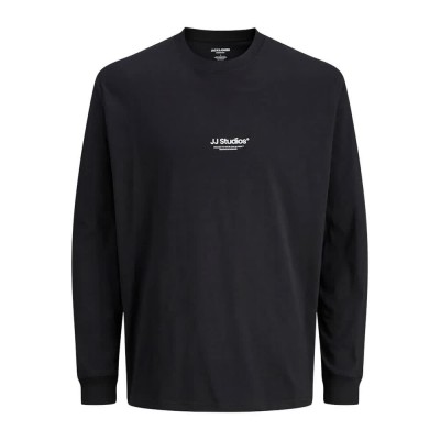 тениска,мъжки,тениски,jack,&,jones,soho,long,sleeve,t,shirt,black