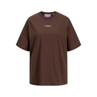 тениска,дамски,тениски,jack,&,jones,studio,vesterbro,loose,fit,jjxx,short,sleeve,t,shirt,bracken,bright,white,jjxx,logo,(brown)