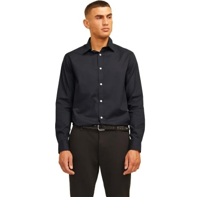 риза,с,дълъг,ръкав,мъжки,ризи,jj,rebel,gavin,solid,long,sleeve,shirt,black