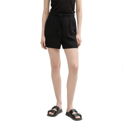 къси,панталони,дамски,панталони,tom,tailor,coloured,paperbag,shorts,black
