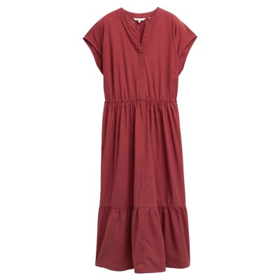 рокля,дамски,поли,и,рокли,tom,tailor,solid,volants,dress,red