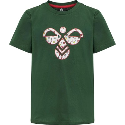тениска,детски,тениски,hummel,santa,short,sleeve,t,shirt,hunter,green,(green)