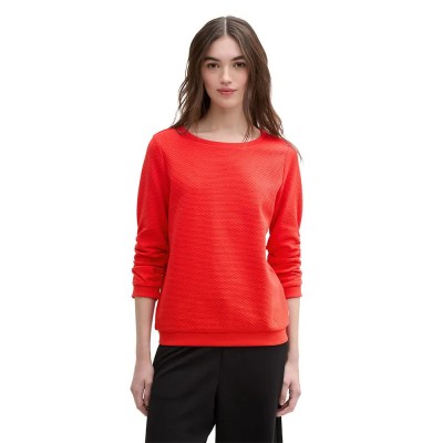 блуза,дамски,блузи,tom,tailor,1039979,structured,sweatshirt,scarlet,red,(red)