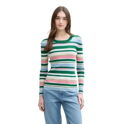 блуза,дамски,блузи,tom,tailor,1045615,sweatshirt,multicolor,(multicolor,stripe)
