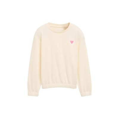 блуза,детски,блузи,tom,tailor,embroidered,cropped,sweatshirt,dove,white