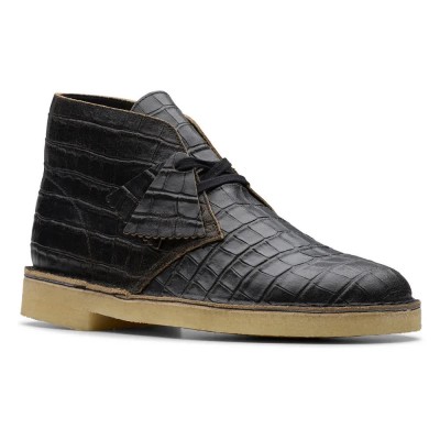 обувки,дамски,боти,дамски,високи,обувки,за,ходене,clarks,shoes,desert,boots,black,(black,crocodile,distress)