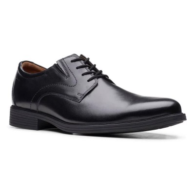 обувки,мъжки,обувки,clarks,shoes,whiddon,plain,wide,shoes,black,(black,leather)
