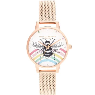 часовник,часовници,olivia,burton,ob16wl90,30,mm,watch,golden,(pink,multicolor,mineral)