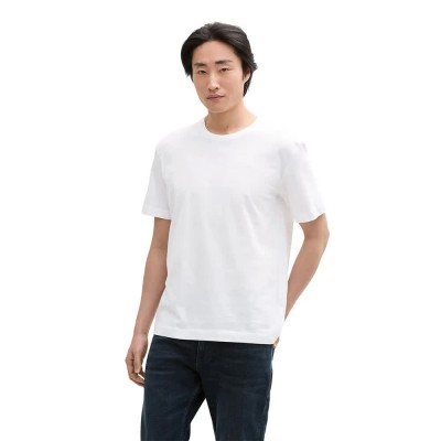 тениска,мъжки,тениски,tom,tailor,basic,crew,neck,short,sleeve,t,shirt,white