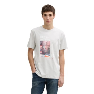 тениска,мъжки,тениски,tom,tailor,photo,print,short,sleeve,t,shirt,white,grey,(chalk,grey)