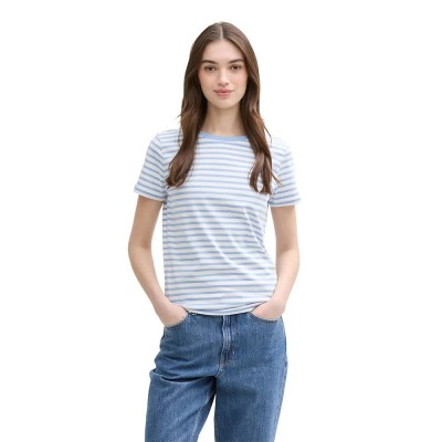 тениска,дамски,тениски,tom,tailor,modern,stripe,short,sleeve,t,shirt,blue,(white,light,blue,stripe)