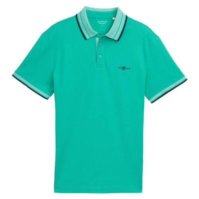 мъжки,блузи,с,яка,tom,tailor,print,short,sleeve,polo,peacock,green,(green)