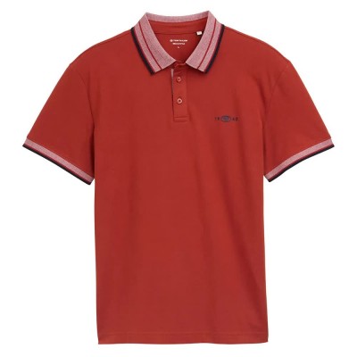 мъжки,блузи,с,яка,tom,tailor,print,short,sleeve,polo,velvet,red,(red)