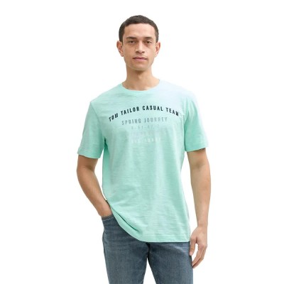 тениска,мъжки,тениски,tom,tailor,printed,slub,short,sleeve,t,shirt,bright,mint,green,(green)