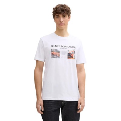 тениска,мъжки,тениски,tom,tailor,1045039,photo,print,short,sleeve,t,shirt,white,(white)