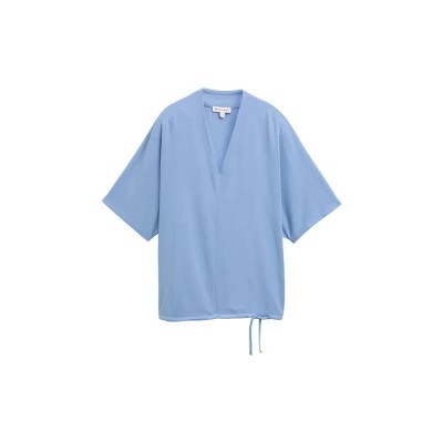 тениска,дамски,тениски,tom,tailor,cupro,v,neck,short,sleeve,t,shirt,blue