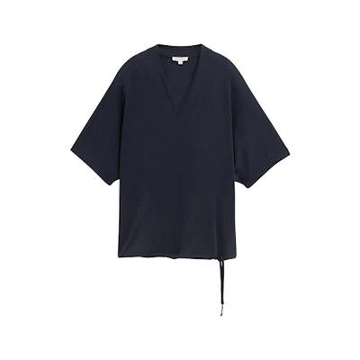 тениска,дамски,тениски,tom,tailor,cupro,v,neck,short,sleeve,t,shirt,sky,captain,blue,(blue)