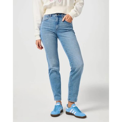 дънки,дамски,панталони,wrangler,5,pocket,straight,fit,jeans,blue