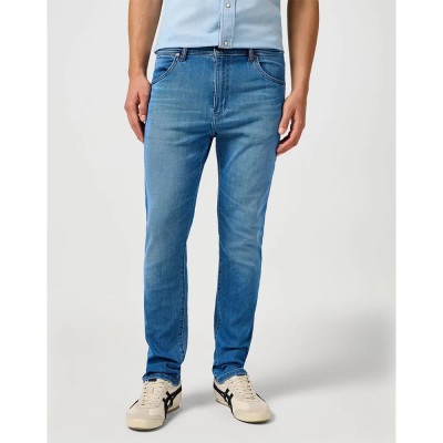 дънки,мъжки,панталони,wrangler,larston,5,pocket,slim,fit,jeans,blue