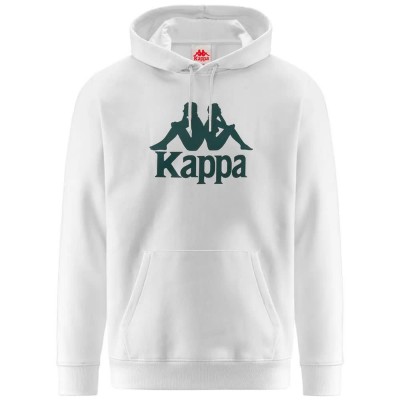 суичър,мъжки,пуловери,kappa,authentic,malmo,3,hoodie,white,milk,green,dk,(white)