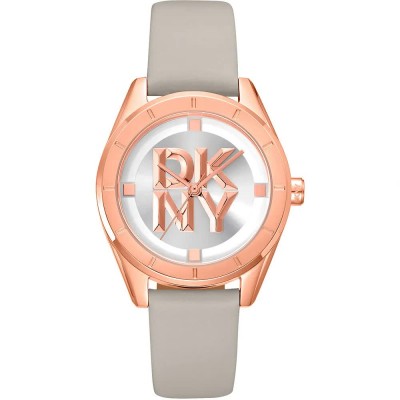 часовник,часовници,dkny,chambers,midi,34,mm,watch,silver,grey,rose,gold,mineral,(orange)