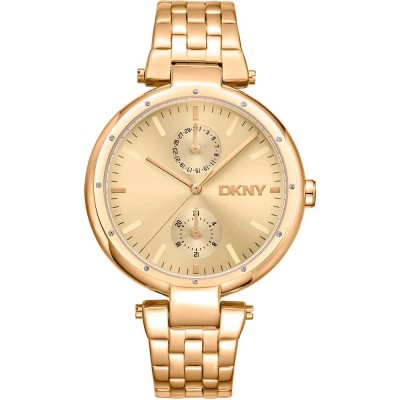 часовник,часовници,dkny,downtown,multi,38,mm,watch,yellow,gold,champagne,mineral,(golden)