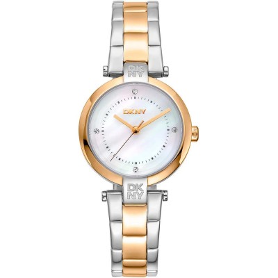 часовник,часовници,dkny,essential,mini,28,mm,watch,silver,grey,yellow,gold,mother,of,pearl,antique,white,mineral,(golden)