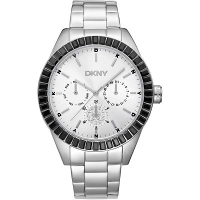 часовник,часовници,dkny,nolita,multi,glitz,40,mm,watch,silver,grey,silver,grey,mineral,(silver)