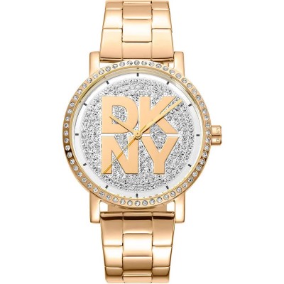 часовник,часовници,dkny,soho,logo,36,mm,watch,yellow,gold,silver,grey,mineral,(golden)