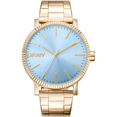 часовник,часовници,dkny,soho,maxi,40,mm,watch,yellow,gold,light,blue,mineral,(golden)