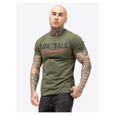 тениска,мъжки,тениски,lonsdale,crantock,short,sleeve,t,shirt,green,(olive,black,red)
